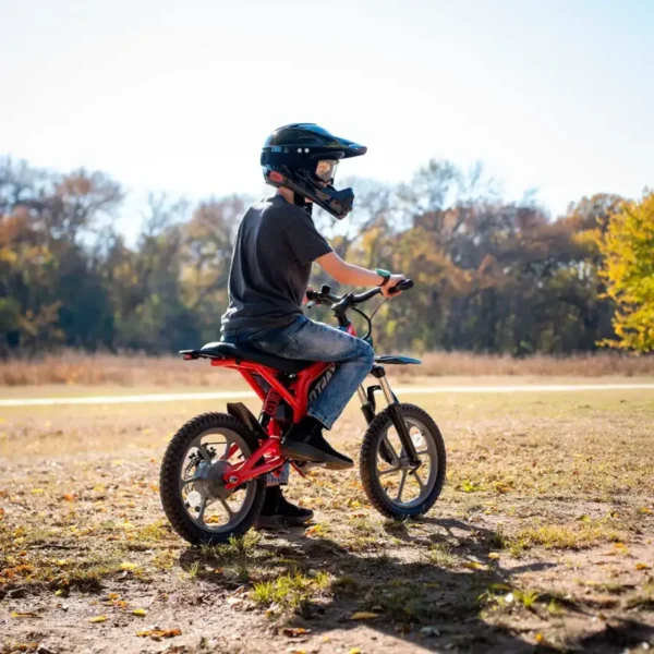 GoTrax - Fitz 16" Electric Dirt Bike w/15mi Max Range & 15.5 mph Max Speed - Red - Image 10