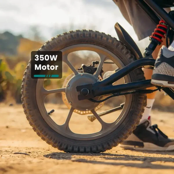GoTrax - Fitz 16" Electric Dirt Bike w/15mi Max Range & 15.5 mph Max Speed - Red - Image 4