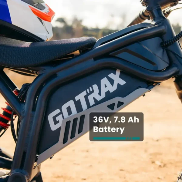 GoTrax - Fitz 16" Electric Dirt Bike w/15mi Max Range & 15.5 mph Max Speed - Red - Image 6