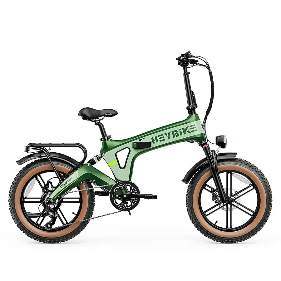 Heybike - Tyson Foldable E-bike w/ 55mi Max Operating Range & 28 mph Max Speed - Green - Image 5