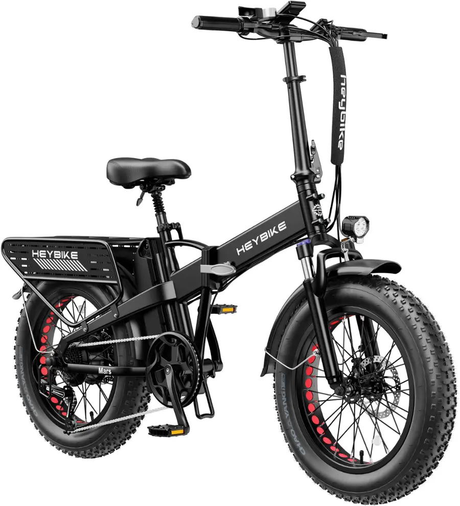 Heybike – Mars 2.0 Foldable E-bike w/ 45mi Max Operating Range & 28 mph Max Speed – Black