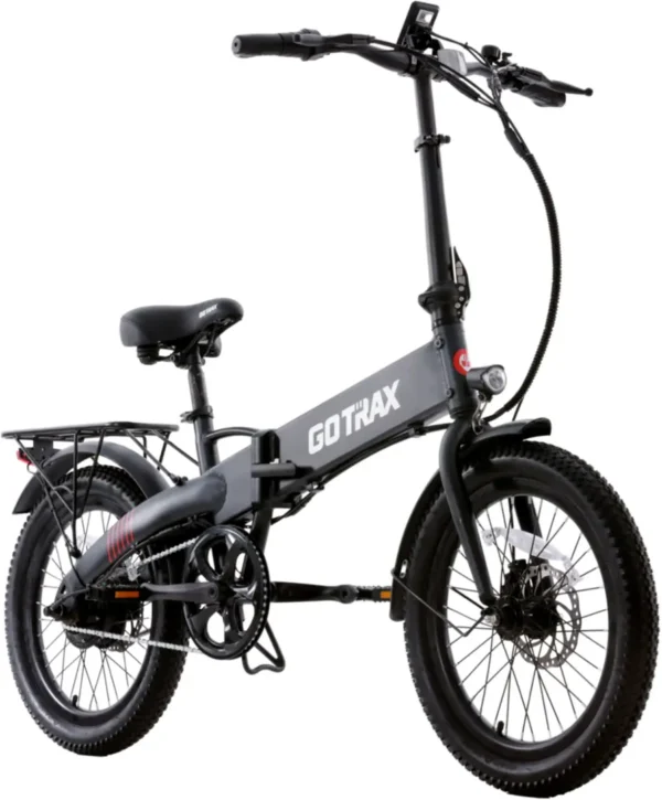 GoTrax - Z4 LITE Folding eBike w/ 25mi Max Operating Range and 20mph Max Speed - Black - Image 4
