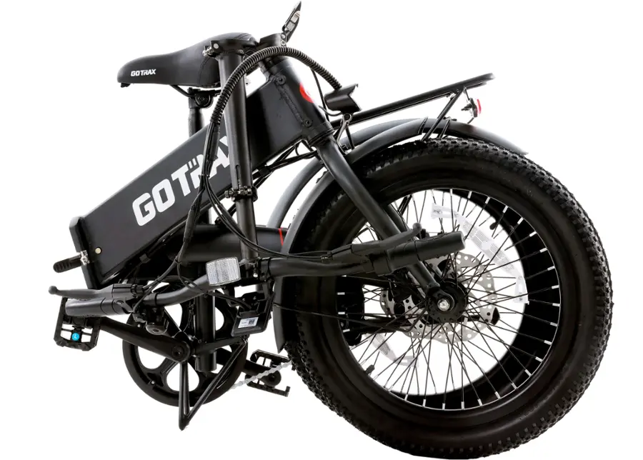 GoTrax - Z4 LITE Folding eBike w/ 25mi Max Operating Range and 20mph Max Speed - Black - Image 8