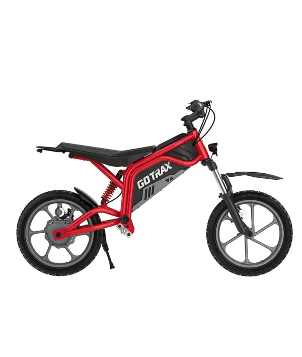 GoTrax - Fitz 16" Electric Dirt Bike w/15mi Max Range & 15.5 mph Max Speed - Red - Image 12