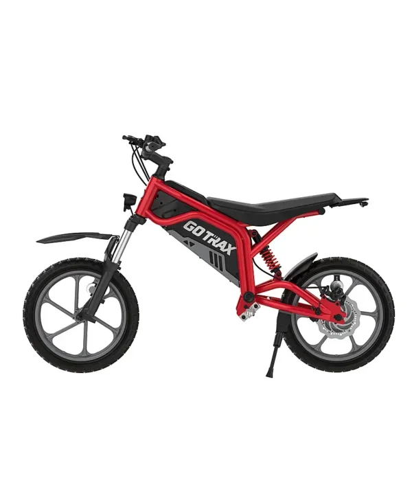 GoTrax - Fitz 16" Electric Dirt Bike w/15mi Max Range & 15.5 mph Max Speed - Red - Image 14