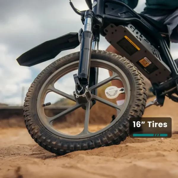 GoTrax - Fitz 16" Electric Dirt Bike w/15mi Max Range & 15.5 mph Max Speed - Red - Image 5